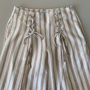 Chriselle J.O.A. Stripped Wide Leg Pants